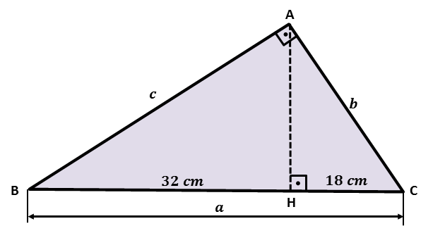 Exemplo 1 - Triângulo retângulo - relações métricas - semelhanças